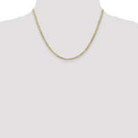 14K Yellow Gold 18" 3mm Open Concave Curb Chain Necklace with Lobster Clasp by IBGoodman