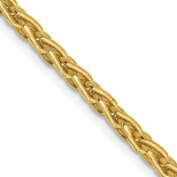 14K Yellow Gold 18" 3mm Parisian Wheat Chain with Lobster Clasp by Oro Pregiato