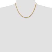 14K Yellow Gold 18" 3mm Parisian Wheat Chain with Lobster Clasp by Oro Pregiato
