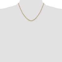 14K Yellow Gold 18" 3mm Semi-Solid Diamond-Cut Rope Chain Necklace with Lobster Clasp by Oro Pregiato