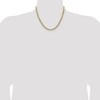 14K Yellow Gold 18" 4.9mm Diamond-Cut Rope Chain with Lobster Clasp by Oro Pregiato