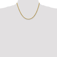 14K Yellow Gold 18" 4mm Diamond-Cut Rope Chain with Lobster Clasp