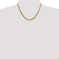 14K Yellow Gold 18" 4mm Herringbone Chain with Lobster Clasp - Polished Finish by 0