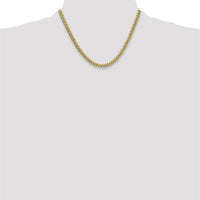 14K Yellow Gold 18" 5.25mm Semi-Solid Cuban Link Chain Necklace by Oro Pregiato