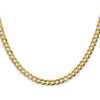 14K Yellow Gold 18" 5.9mm Lightweight Flat Cuban Chain with Lobster Clasp by Oro Pregiato