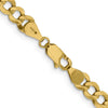 14K Yellow Gold 18" 5.9mm Lightweight Flat Cuban Chain with Lobster Clasp by Oro Pregiato