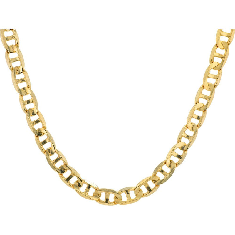 14K Yellow Gold 18.5 - Inch Mariner Link Necklace - 26.20 Gram Total Weight