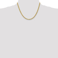 14K Yellow Gold 18" 5mm Polished Rope Chain with Lobster Clasp