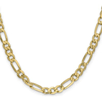 14K Yellow Gold 18" 6.25mm Flat Figaro Chain with Lobster Clasp by Oro Pregiato