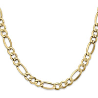14K Yellow Gold 18" 7.3mm Figaro Chain with Lobster Clasp by Oro Pregiato