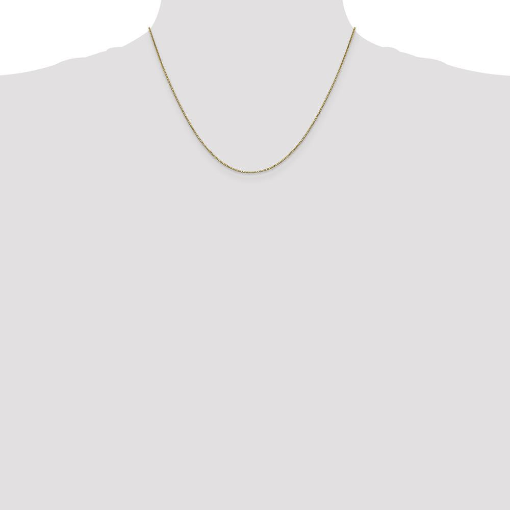 14K Yellow Gold 18" Box Chain Necklace - 0.9mm Width by Oro Pregiato