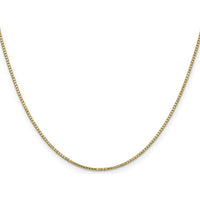 14K Yellow Gold 18" Box Chain Necklace - 1.1mm Width by Oro Pregiato