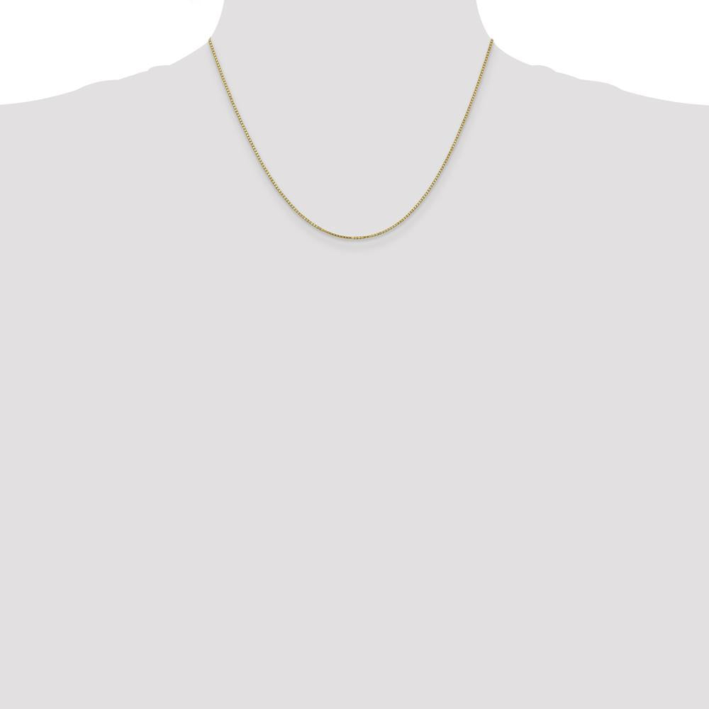 14K Yellow Gold 18" Box Chain Necklace - 1.1mm Width by Oro Pregiato