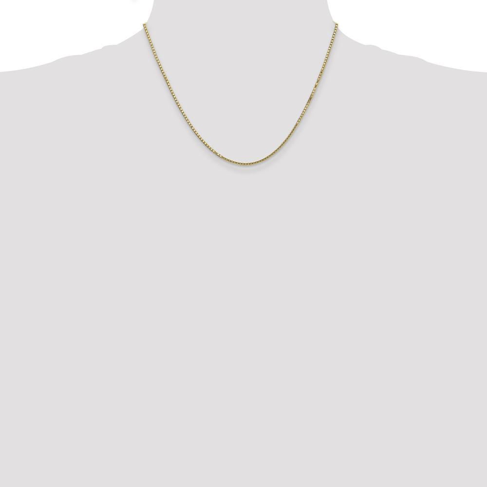 14K Yellow Gold 18" Box Chain Necklace with Lobster Clasp - 1.5mm Width by Oro Pregiato