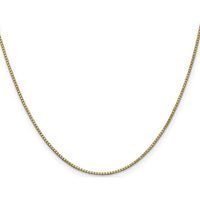 14K Yellow Gold 18" Box Chain Necklace with Lobster Clasp - 1mm Width by Oro Pregiato