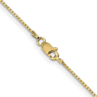 14K Yellow Gold 18" Box Chain Necklace with Lobster Clasp - 1mm Width by Oro Pregiato