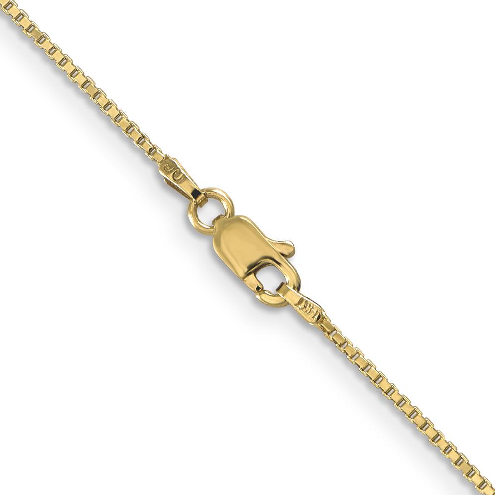 14K Yellow Gold 18" Box Chain Necklace with Lobster Clasp - 1mm Width by Oro Pregiato