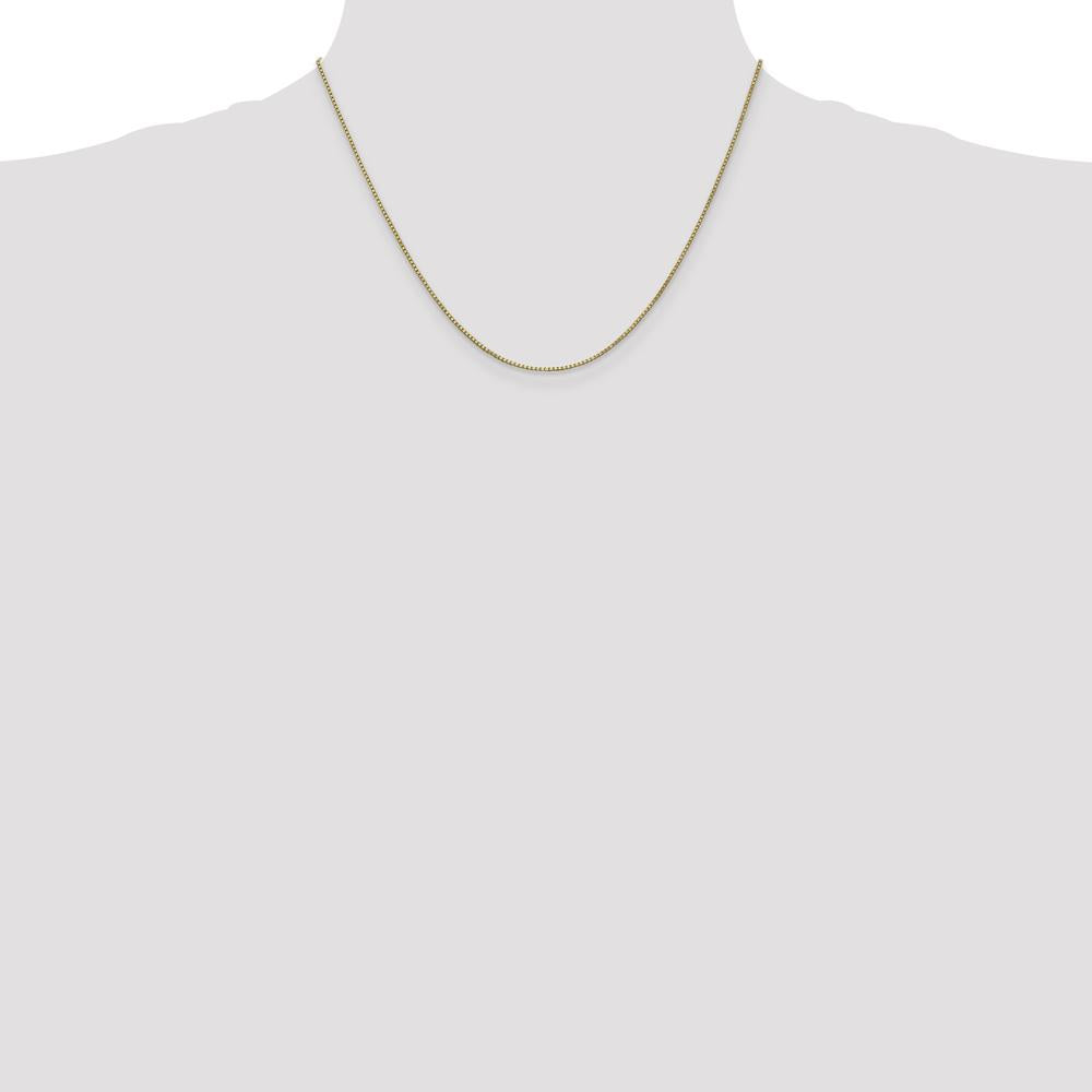 14K Yellow Gold 18" Box Chain Necklace with Lobster Clasp - 1mm Width by Oro Pregiato
