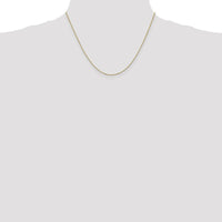 14K Yellow Gold 18" Box Chain Necklace with Spring Ring Clasp - 0.9mm Width by Oro Pregiato