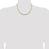 14K Yellow Gold 18" Byzantine Chain Necklace with Lobster Clasp by Oro Pregiato