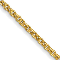 14K Yellow Gold 18" Cable Link Necklace with Lobster Clasp - 1.4mm by Oro Pregiato