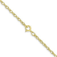 14K Yellow Gold 18" Cable Rope Chain Necklace - Polished Finish, 1.35mm Width