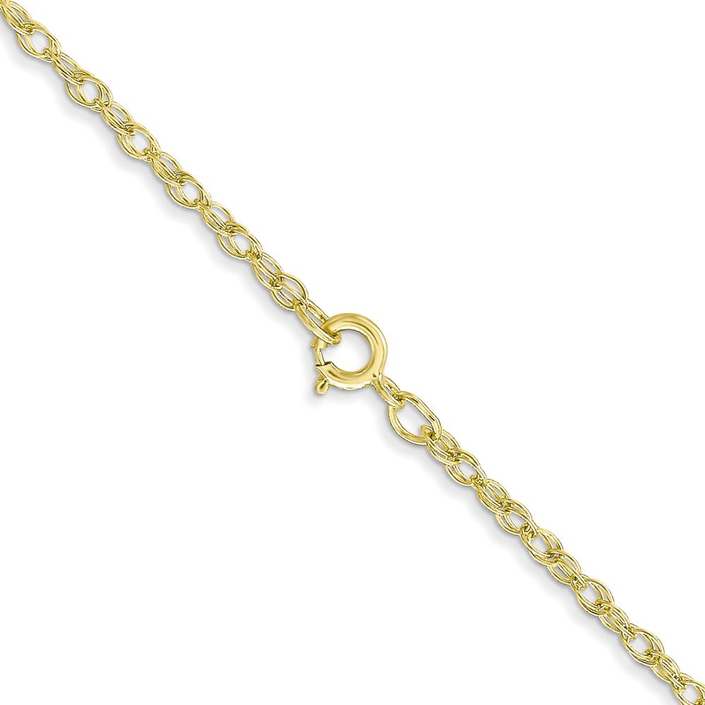 14K Yellow Gold 18" Cable Rope Chain Necklace - Polished Finish, 1.35mm Width