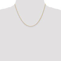 14K Yellow Gold 18" Cable Rope Chain Necklace - Polished Finish, 1.35mm Width