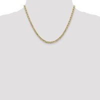 14K Yellow Gold 18" Concave Anchor Chain - 3.75mm Width with Lobster Clasp by Oro Pregiato