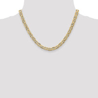 14K Yellow Gold 18" Concave Anchor Chain - 6.25mm by Oro Pregiato