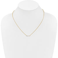 14K Yellow Gold 18" Diamond Bar Necklace with 1/4 Carat Total Diamond Weight by Oro Pregiato