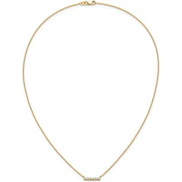 14K Yellow Gold 18" Diamond Bar Necklace with 1/4 Carat Total Diamond Weight by Oro Pregiato