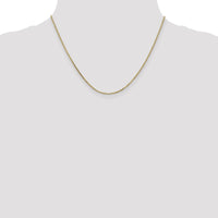 14K Yellow Gold 18" Diamond-Cut Cable Chain Necklace - 1.65mm Width by Oro Pregiato