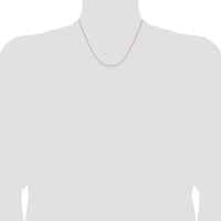 14K Yellow Gold 18" Diamond-Cut Forzantine Cable Chain - 1.0mm Width by Oro Pregiato