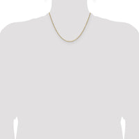 14K Yellow Gold 18" Diamond-Cut Forzantine Cable Chain Necklace - 1.4mm Width by Oro Pregiato