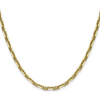 14K Yellow Gold 18" Diamond-Cut Mariner Anchor Chain - 4.1mm Width by Oro Pregiato