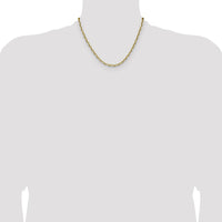 14K Yellow Gold 18" Diamond-Cut Mariner Anchor Chain Necklace - 3.5mm Width by Oro Pregiato