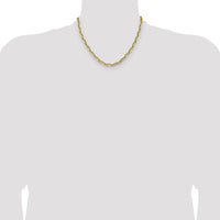 14K Yellow Gold 18" Diamond-Cut Mariner Anchor Chain Necklace by Oro Pregiato
