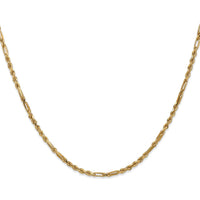 14K Yellow Gold 18" Diamond-Cut Milano Rope Chain - 2.5mm Width with Lobster Clasp by Oro Pregiato