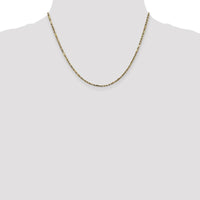 14K Yellow Gold 18" Diamond-Cut Milano Rope Chain Necklace with Lobster Clasp - 2.25mm Solid Design by Oro Pregiato
