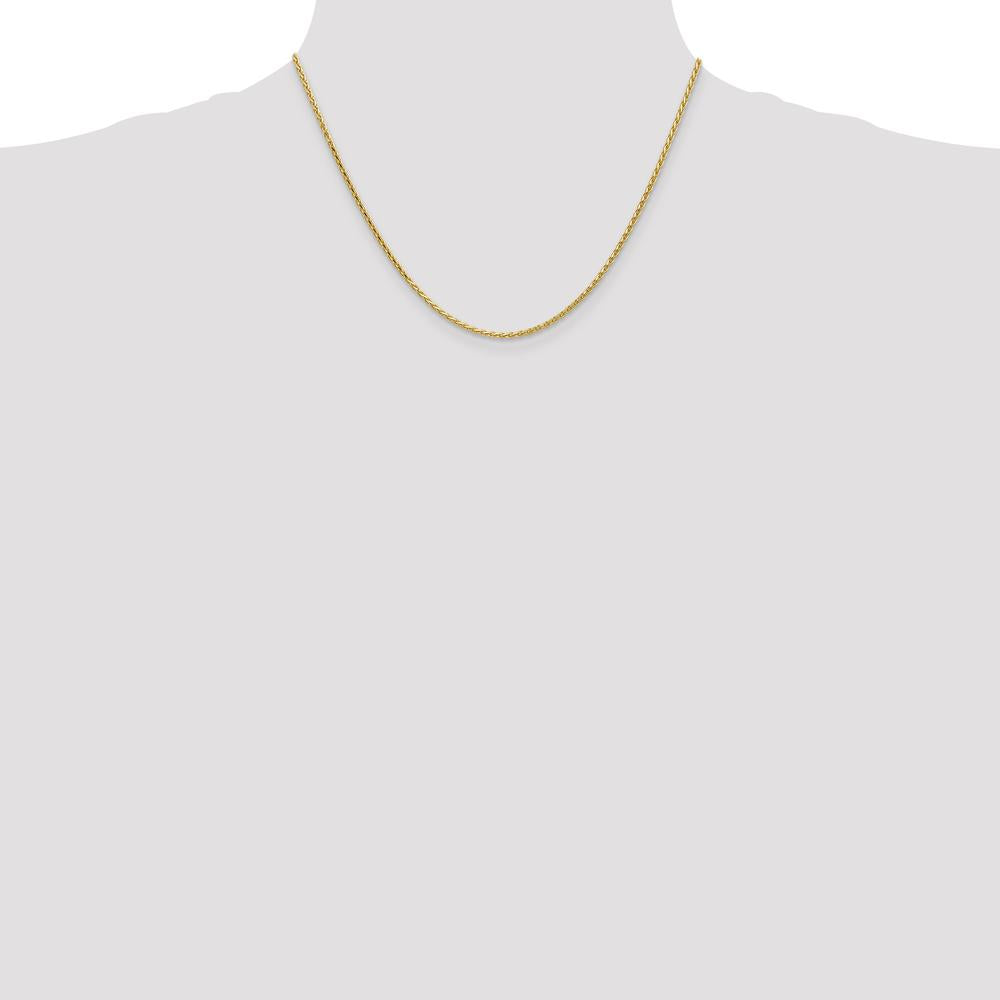14K Yellow Gold 18" Diamond-Cut Parisian Wheat Chain - 1.9mm by Oro Pregiato