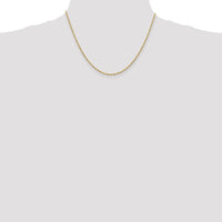 14K Yellow Gold 18" Diamond-Cut Rope Chain - 1.85mm Width by Oro Pregiato