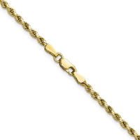 14K Yellow Gold 18" Diamond-Cut Rope Chain - 2.5mm Width by Oro Pregiato