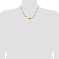 14K Yellow Gold 18" Diamond-Cut Rope Chain - 3.25mm Width with Lobster Clasp