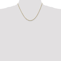 14K Yellow Gold 18" Diamond-Cut Rope Necklace with Lobster Clasp - 1.8mm by Oro Pregiato