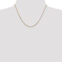 14K Yellow Gold 18" Diamond-Cut Round Cable Chain with Lobster Clasp by Oro Pregiato