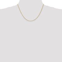 14K Yellow Gold 18" Diamond-Cut Solid Rope Chain with Lobster Clasp - 1.3mm Width by Oro Pregiato
