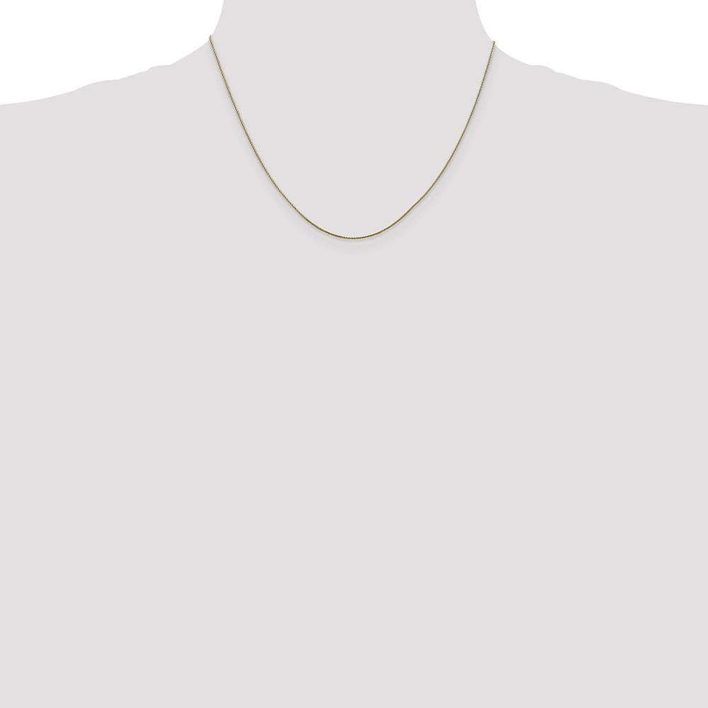 14K Yellow Gold 18" Diamond-Cut Spiga Chain - 0.85mm Width by Oro Pregiato