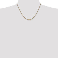 14K Yellow Gold 18" Diamond-Cut Spiga Chain Necklace with Lobster Clasp by Oro Pregiato
