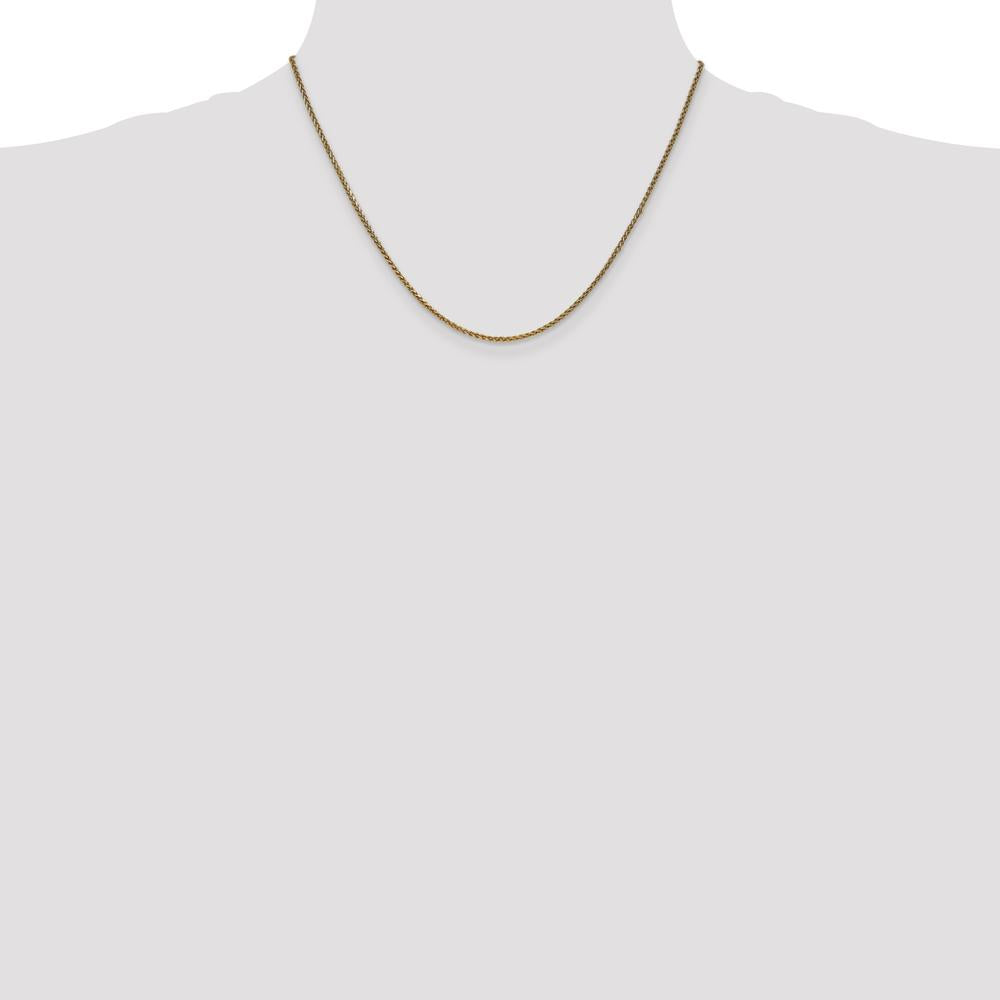 14K Yellow Gold 18" Diamond-Cut Spiga Chain Necklace with Lobster Clasp by Oro Pregiato